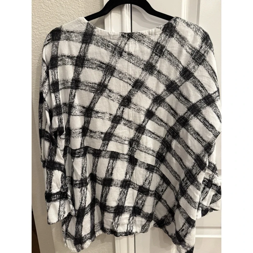 NIC+ZOE 297543 Women's‎ Checkered Top, Multi, X-Large - Picture 4 of 4